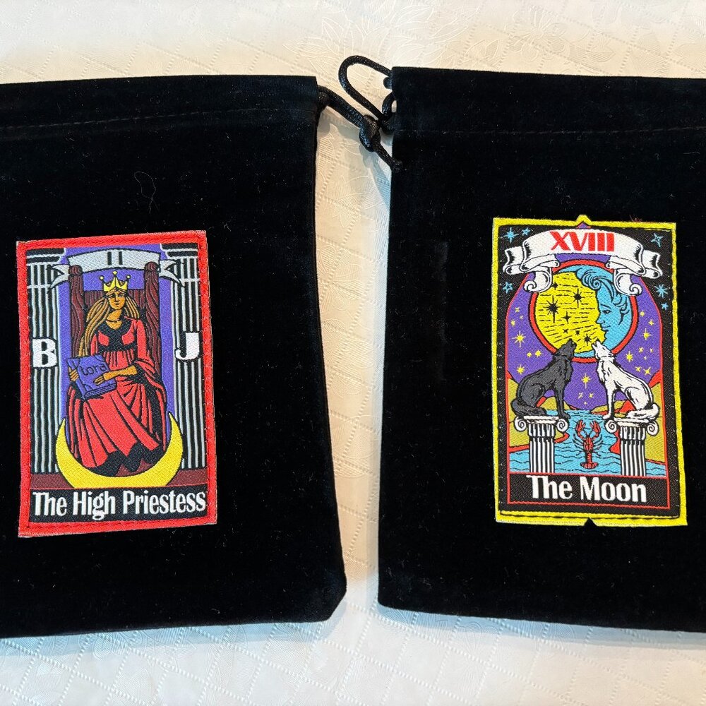 🌈 Sale! 🌈 Two NEW magical velvet tarot card bags--great gifts! ✨ 💖